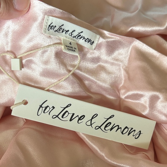 NWT Baby Pink For Love And Lemons “Sawyer” Midi Dress Sz 4 - Picture 2 of 14